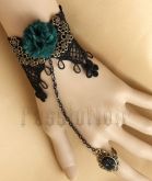 Anel + Pulseira com Rosa Azul