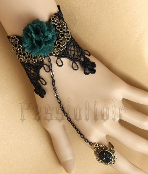 Anel + Pulseira com Rosa Azul