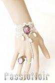 Pulseira e Anel Laço Branco